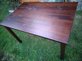 Stůl masivní borovice - mořený - 1
