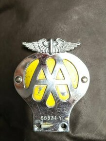 Plaketa znak AA na moto veterána - malý