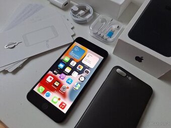 iPhone 7+ Black 128gb, baterie 100%