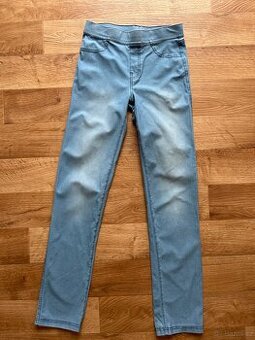 Dívčí džínove jegginy zn. H&M vel.164