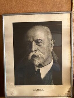 Obraz T.G.Masaryk president osvoboditel, sklo s rámem