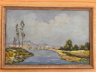 Obraz Jan Boža Pospíšil 1940, olej na desce 53x37