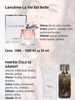 Parfém č. 3 ( inspirace Lancome - La Vie Est Belle )
