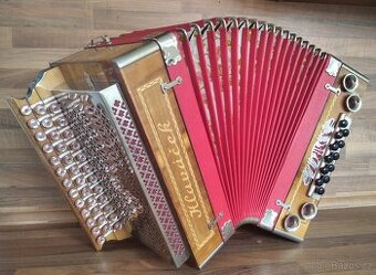 Heligonka (harmonika, akordeon) Hlaváček, TOP stav