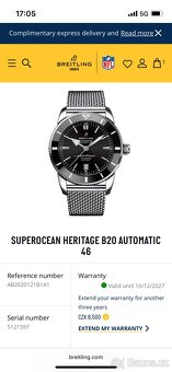 BREITLING SUPEROCEAN HERITAGE B20 46 /ZARUKA/ZANOVNI