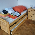Postel s přistýlkou - druhé lůžko a 3x úložné prostory