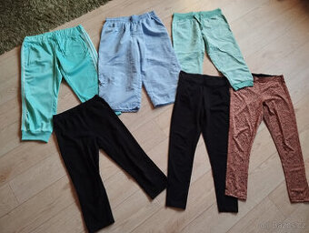 Zelenkavé / modré 3/4 tepláky / legíny vel.XS/S/M N.O.V.É