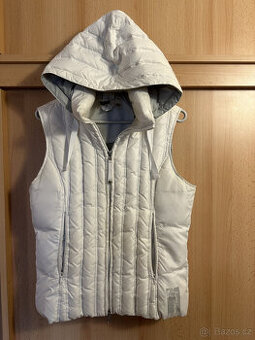 bílá značková péřová vesta Gas vel. L