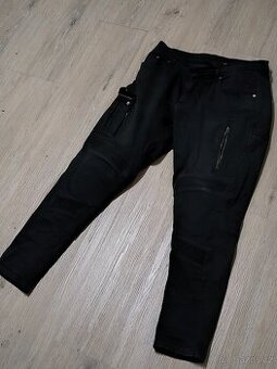 Jeansy na motorku Rebelhorn Vandal Twill černé, W36/L32