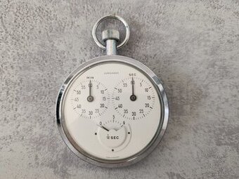 Zajímavé staré německé kapesní stopky Junghans 1/10s. Stopky