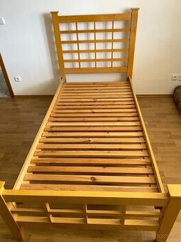 Jednolůžková postel,masiv - 1