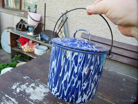 ZAJÍMAVÁ SMALTOVANÁ NÁDOBA - KONEV