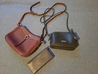 2 krásné značkové kabelky a 1 peněženka v super stavu