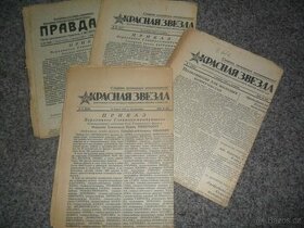 noviny válečné ruské/duben-květen 1945, anglické/září 1945