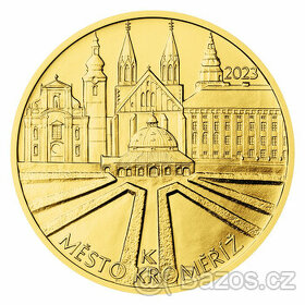 Pamětní zlatá mince ČNB 2023 Kroměříž BK - 1