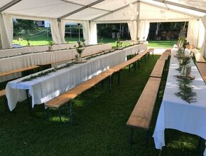 Zahradní pivní sety, lavice stoly na svatbu, festival, cater