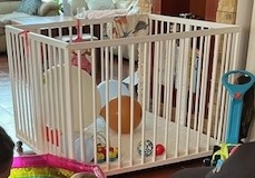 Ohrádka bílá, polohovatelná KOJEC