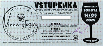 Vstupenky na Vinnou stezku Bolevák 2025