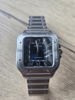 Santos de Cartier watch Large model Blue Face - 1