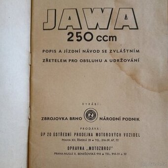 Prodám JAWA 250 ccm popis - 1