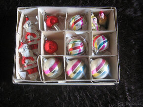 RETRO vánoční ozdoby-Mikuláš,muchomůrka,rybička,koule,eskymá