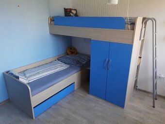 Dětské postele se skříní a knihovnou , na míru ČR
