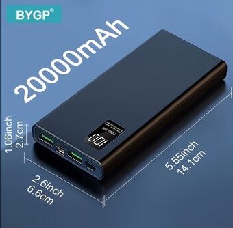 Powerbanka BYGP s ultrarychlým nabíjením 10 000 mAh/20 000 m
