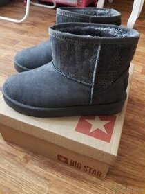 Nové dámské válenky tm.šedé BIG STAR v.37