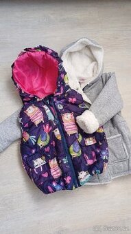 Jarní/ podzimní vesta a kabátek - komplet vel. 98-104
