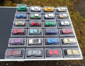 24 modelů aut Legendární automobily minulé éry 1/43 DeAgo.
