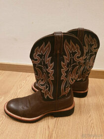 Westernové kožené boty dámské - 1