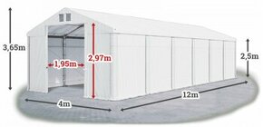 Skladový stan 4x12x2,5m konstrukce ZIMA PLUS - 1