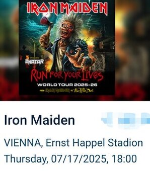 IRON MAIDEN VÍDEŇ 17.7.2025