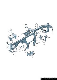 Rám pro palubní desku Audi A6 C7 4G1857025