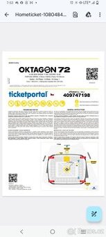 Prodám vstupenku na oktagon