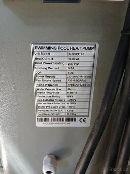 Prodám tepelné čerpadlo Brilix XHPFD140