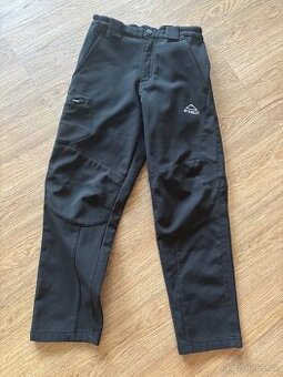 Zateplené podzimní kalhoty softshell. Vel. 140