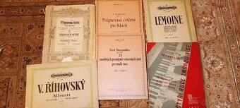Staré noty - škola hry na klavír, průpravná cvičení