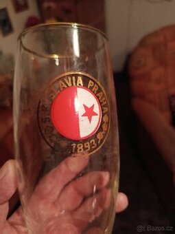 Stará pivní sklenice Slavia Praha