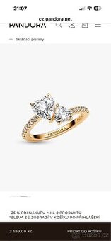 Prsten Pandora vel.50, originál