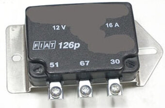 Regulátor napětí Fiat 500, 124, 126, 127, 600 D, 850