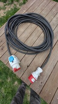 Gumový prodlužovací kabel 5x6 s vidlicí a zásuvkou 32A - 1
