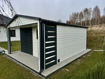 Moderní plechový zahradní domek