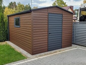 Plechová garáž Zahradní přístřešek 3x4 sedlová střecha - 1
