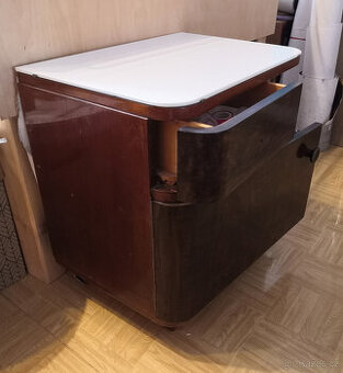 Retro noční stolky L+P + botníček (skříňka)
