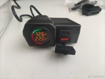 USB rychlonabíjení s voltmetrem a teploměrem - nové