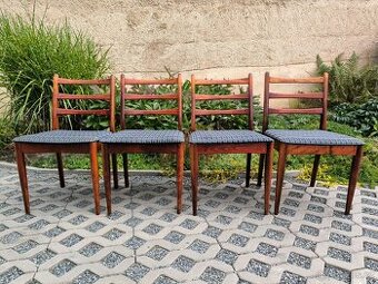 Retro dřevěné jídelní židle TON - Brusel 70. léta