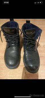 Kožené boty/ kozačky Replay