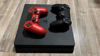 ⭐ PlayStation 4 Slim 500 GB + 2 ovladače | TOP stav |
