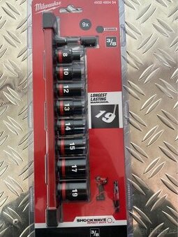 MILWAUKEE Sada ořechů Shockwave 3/8" krátké 9ks 4932480454